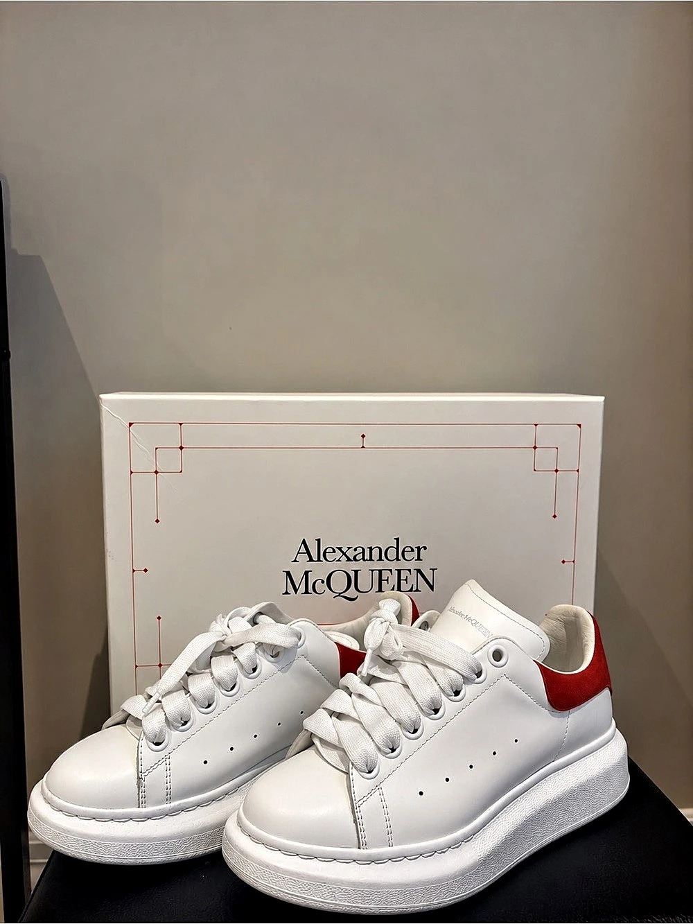 Alexander McQueen Oversized Sneaker White/Red Sneakers